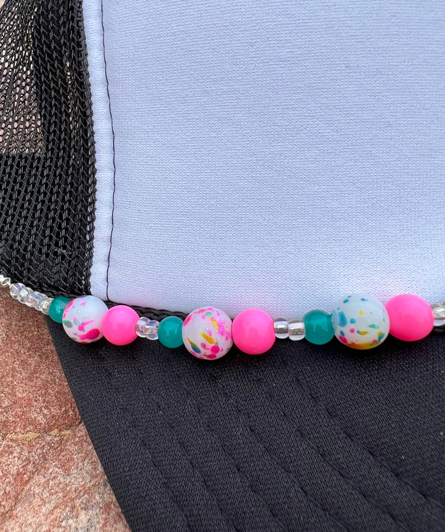 Light Pink & Teal Hat Chain