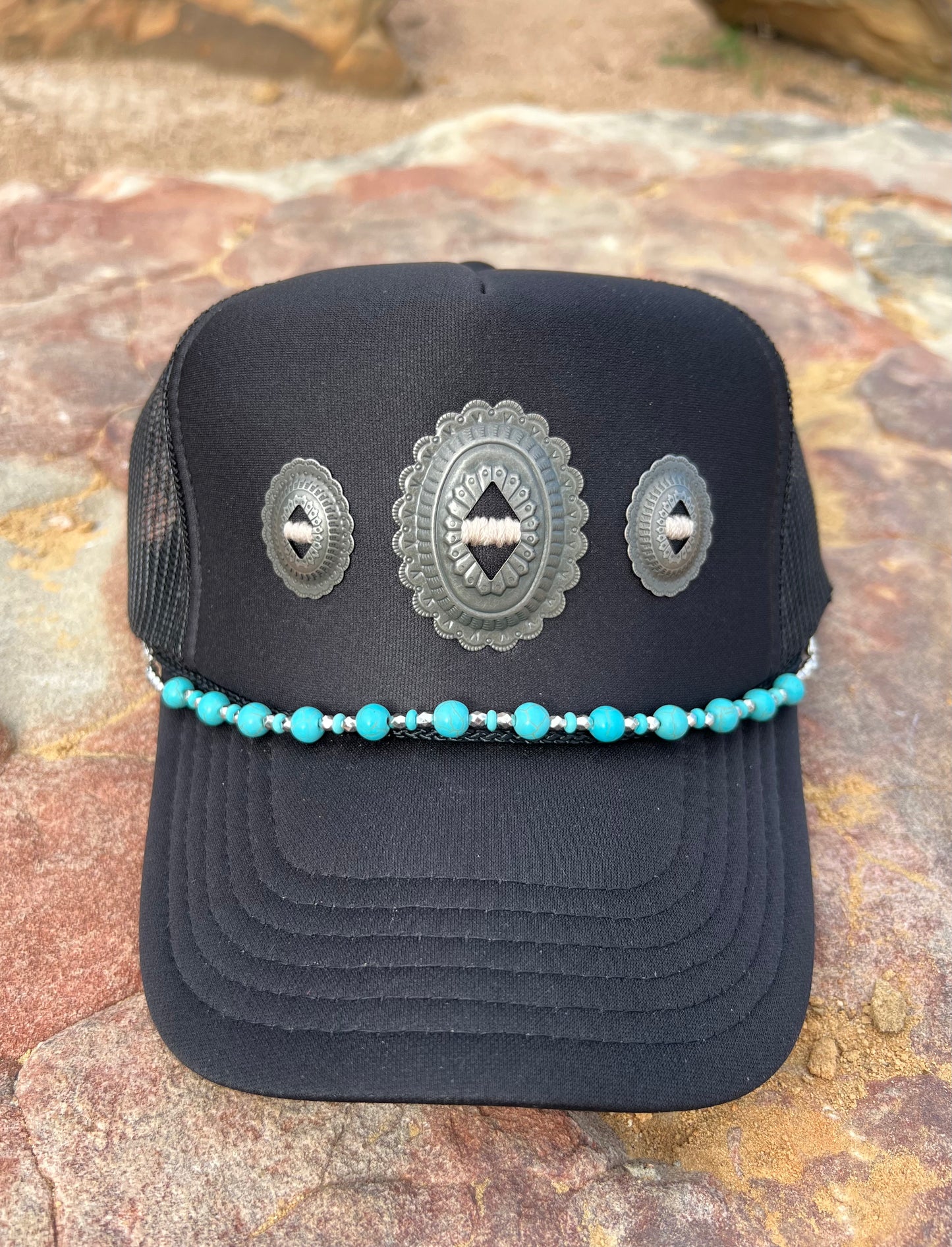 Black Concho Foam Hat