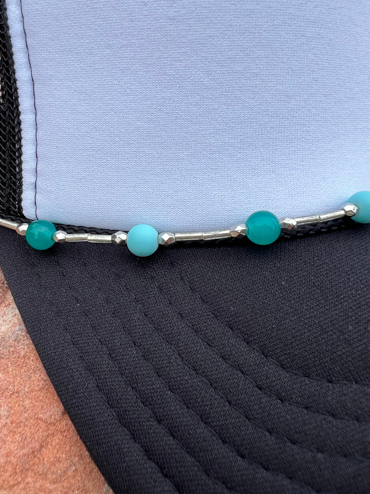 Teal & Light Blue Hat Chain