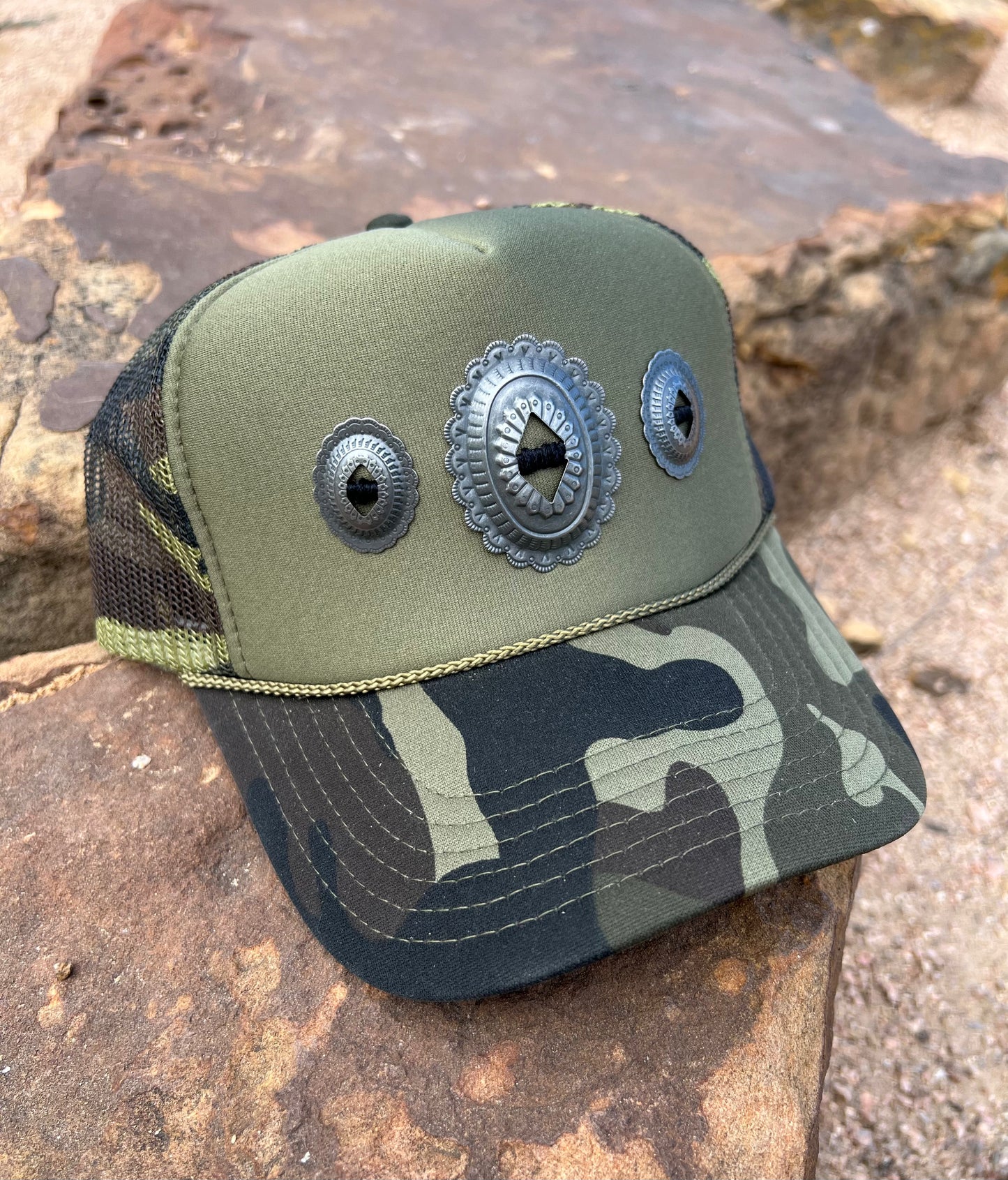 Dark Camo Concho Foam Hat