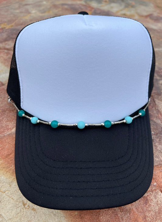 Teal & Light Blue Hat Chain