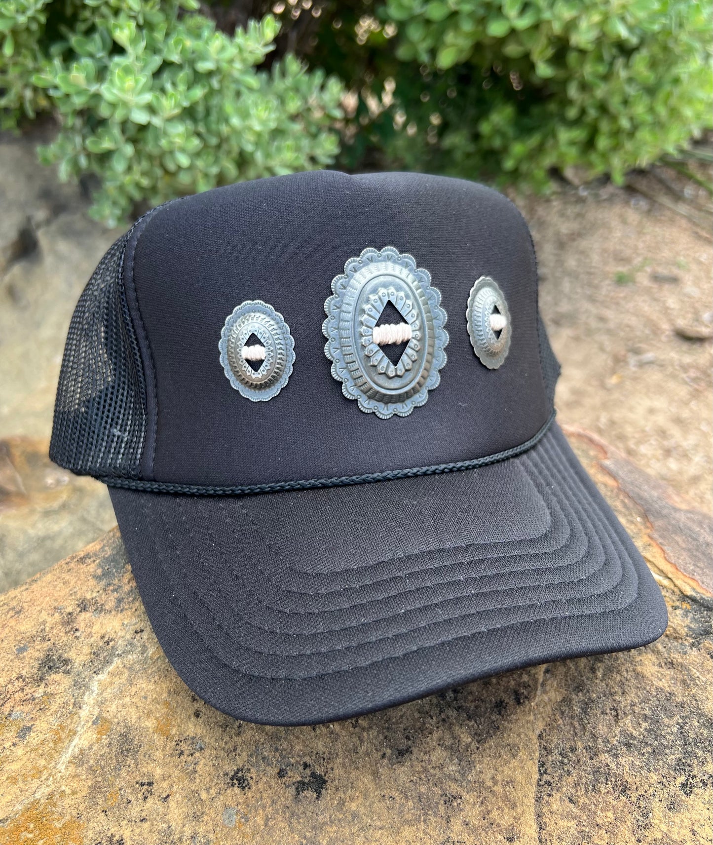 Black Concho Foam Hat