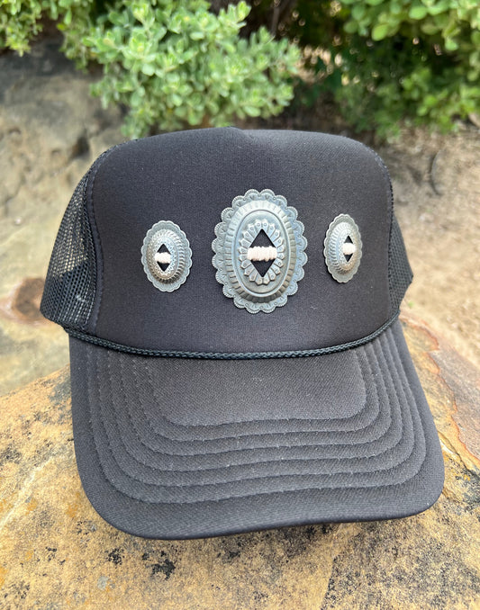Black Concho Foam Hat