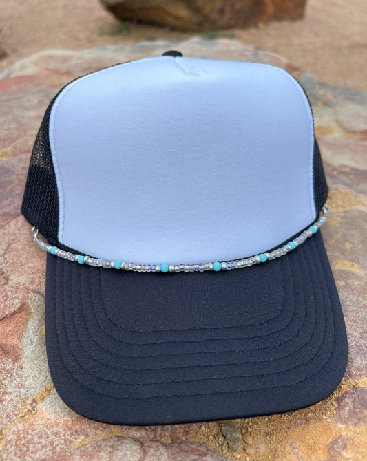 Light Blue & Iridescent Hat Chain