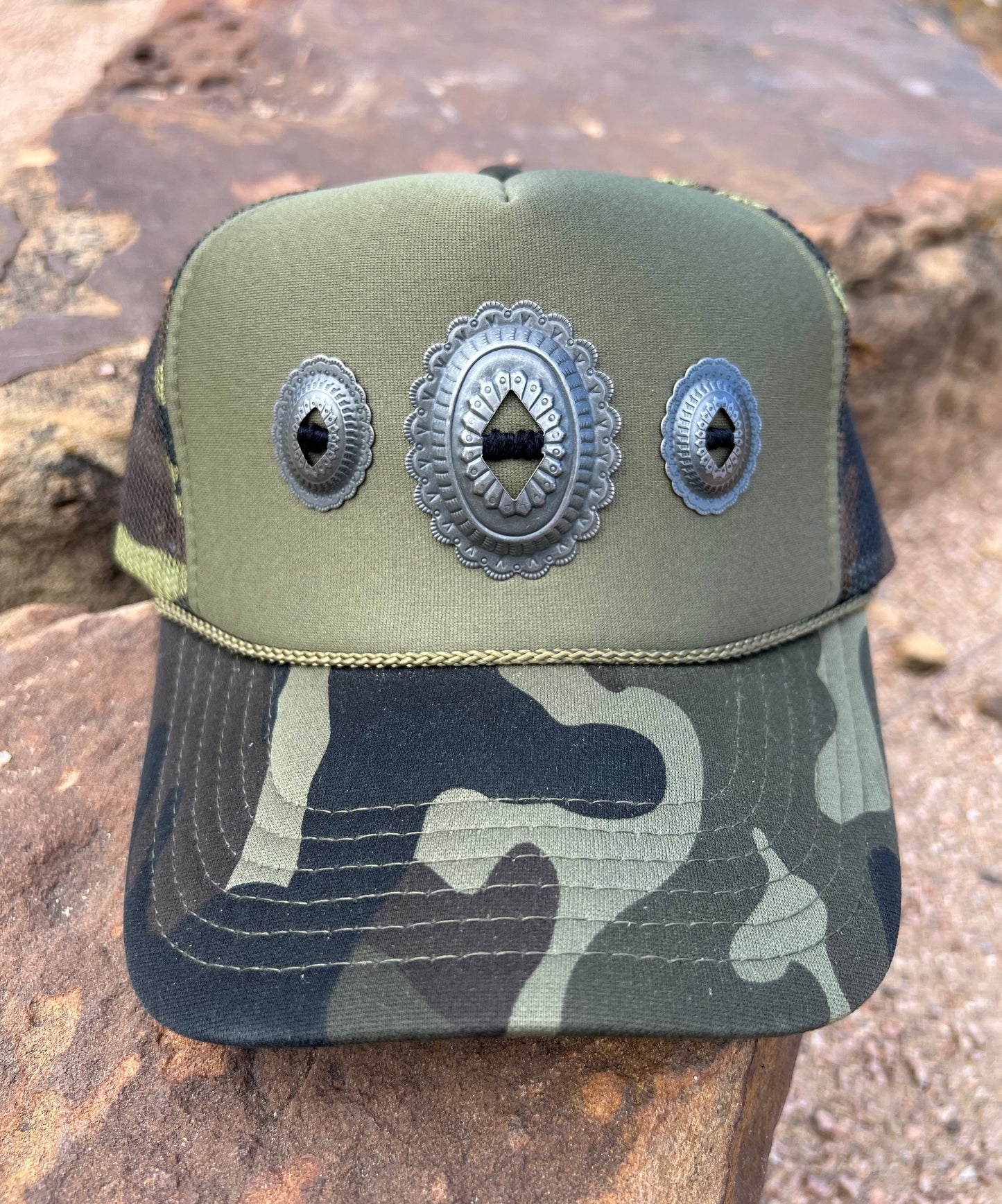 Dark Camo Concho Foam Hat