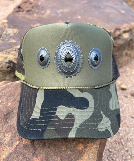 Dark Camo Concho Foam Hat