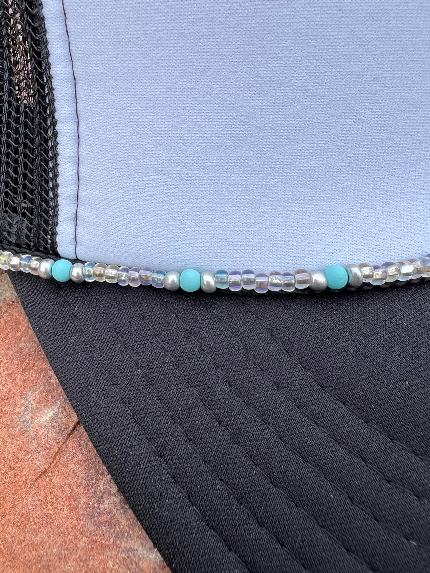 Light Blue & Iridescent Hat Chain