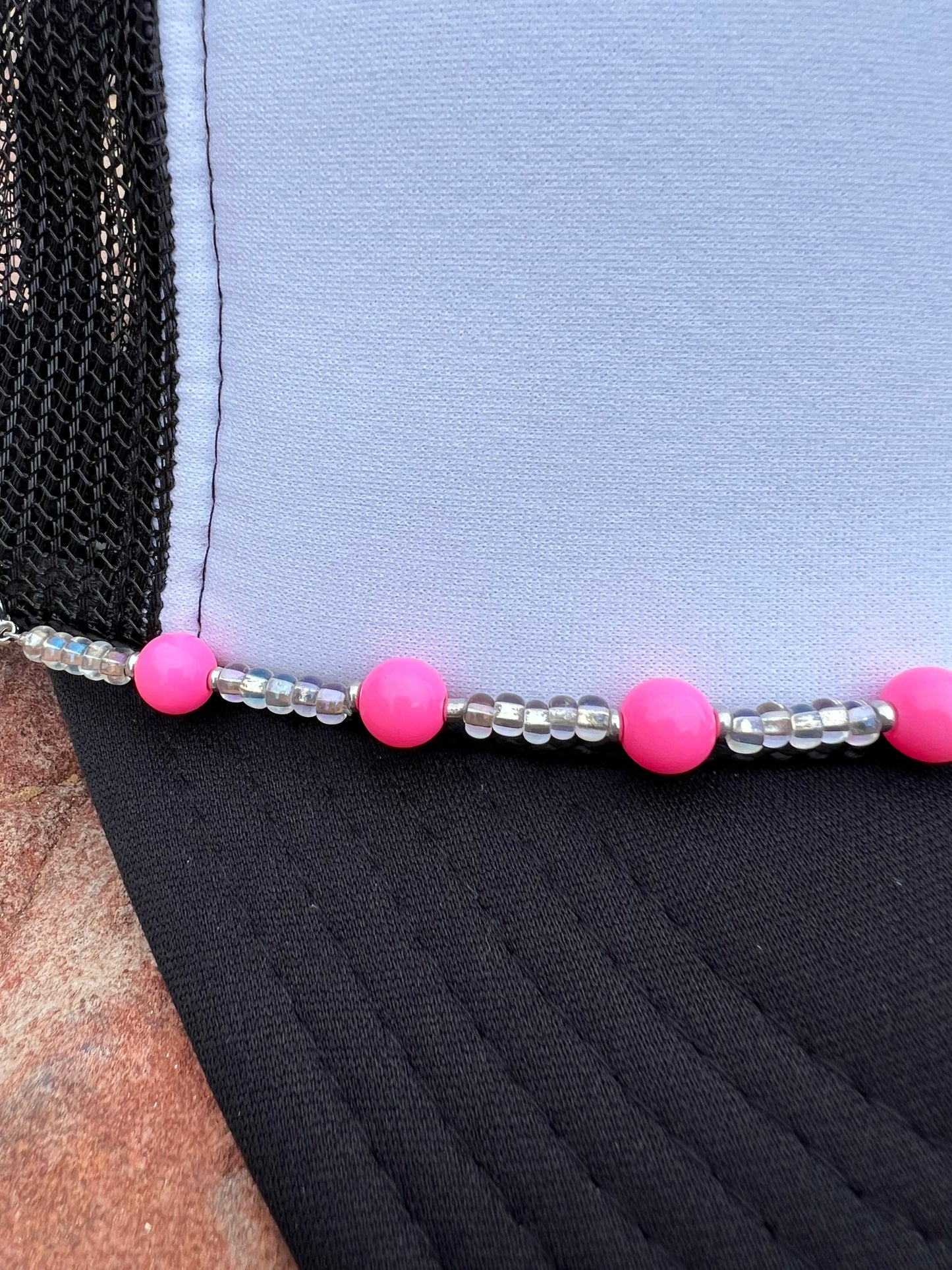 Light Pink & Clear Hat Chain