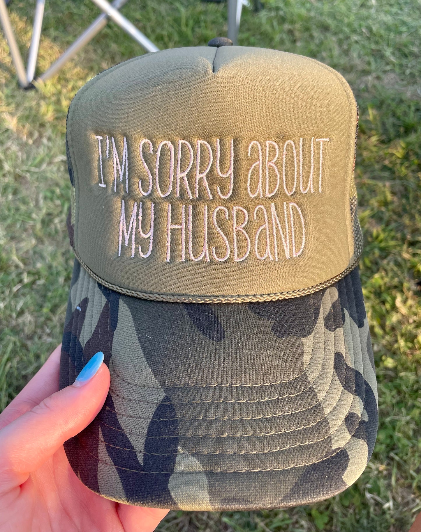 I'M SORRY ABOUT MY HUSBAND Foam Trucker