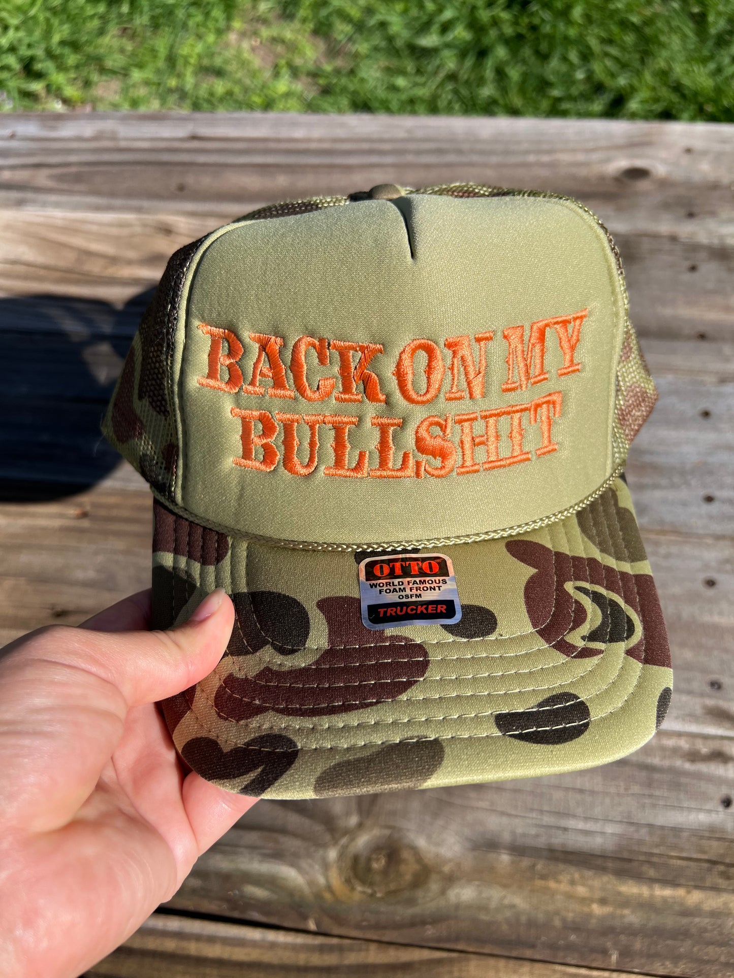 BACK ON MY BS Foam Trucker Hat